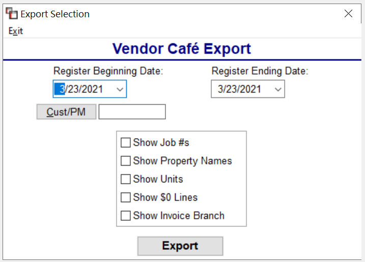 A screenshot of a menu  Description automatically generated