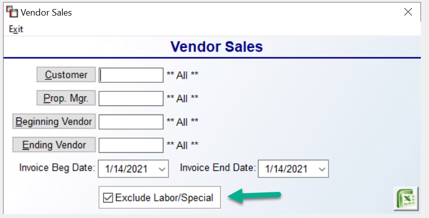 A screenshot of a sales report  Description automatically generated