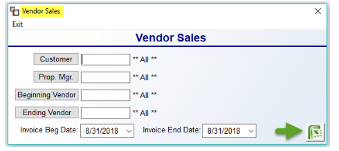 A screenshot of a sales report  Description automatically generated