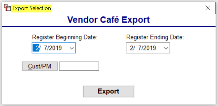 A screenshot of a export  Description automatically generated